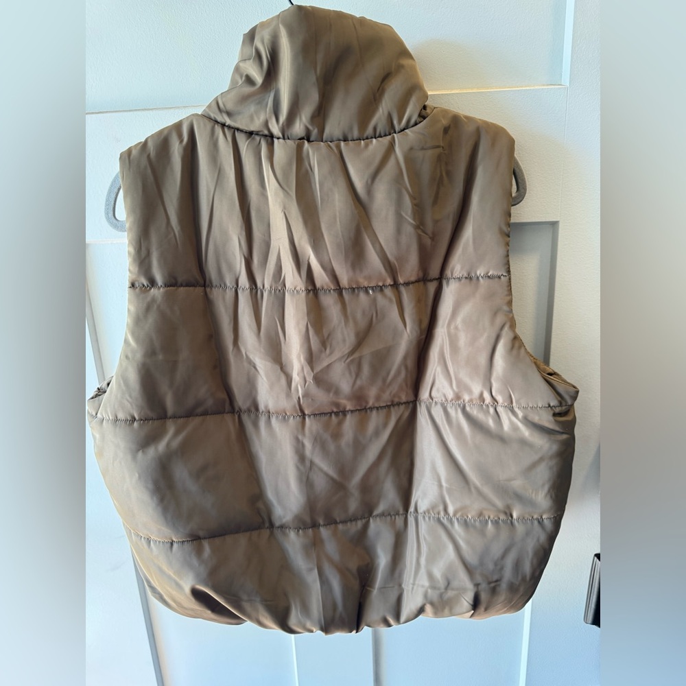 Brown Puffer Vest - Picture 2 of 3